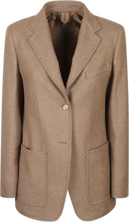 Max Mara Caraffa Blazer - Dames - Blazers - Bruin - 2XS - Wol - Jassen