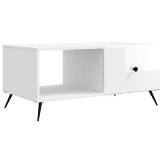 vidaXL Mesa De Caf&eacute; Brillante 90 X 50 X 40 Cm Madera De Ingenier&iacute;a Vidaxl
