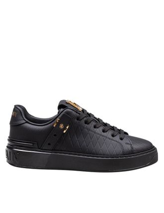 Balmain B-Court B-Buzz Calfskin Sneakers