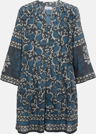 Velvet Talia printed cotton and silk minidress