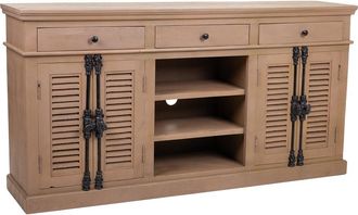 Wanderlust Deco Aparador De Madera Y Metal Marr&oacute;n 173x41x89