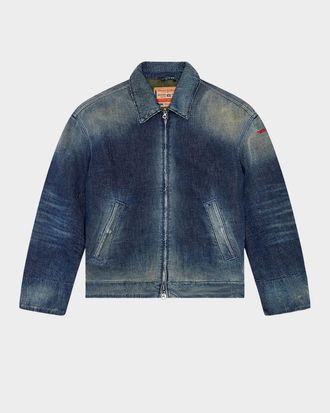 Diesel Men & apos;s D-Stack Faded Denim Jacket
