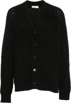Roberto Collina Waffle-knit Raglan-sleeve Cardigan