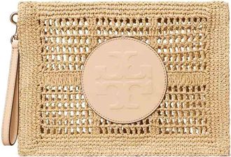Tory Burch Ella Hand-Crocheted Pouch Natural