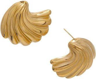 Dannijo Plated Oversized Fan Studs