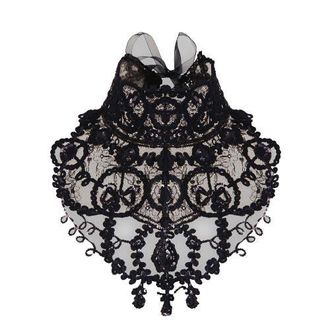 Anne Fontaine Embroidered Sequin Lace Collar in Black at Nordstrom, Size One Size Uk