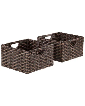 Seville Classics Pack Of 2 Handwoven Baskets