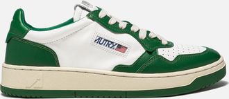 Autry Heren Autry Bicolour Leather Court in Wit/Groen