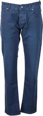 Re-hash Cotton Stretch Trousers With Slim Fit And Classic Design