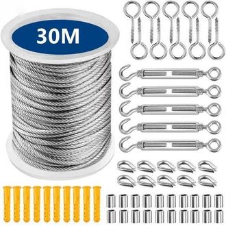 OEM Cable De Acero Inoxidable De 30 Metros, Tendedero Exterior, Kit De Valla Met&aacute;lica
