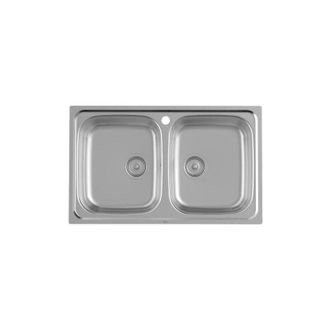 Roca Roca - Fregadero De 2 Cubetas De Acero Inoxidable Victoria Medidas: 800x490x160 Mm