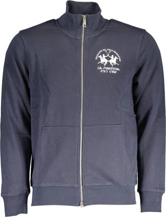 La Martina Kleding - Heren - Vesten met rits - Blauw - XL - Hoodies & sweatvesten