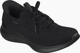 Skechers Womens Skechers Ultra Flex 4.0 Polyester Womens Black / Black Sole Trainers - Size: 3