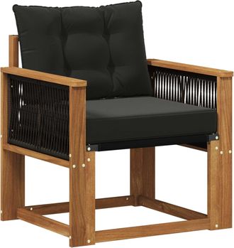 vidaXL Sof&aacute; Intermedio De Exterior Madera Maciza De Acacia Y Textileno Vidaxl