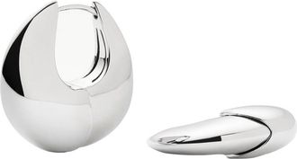 Missoma Sculptural Pebble Small Hoop Earrings - Silver - One Size