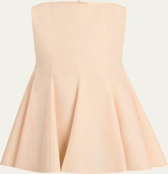 Khaite Marita Paneled Cotton Peplum Top