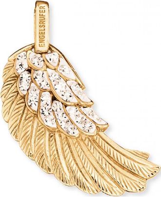 Engelsrufer Womens ERW-M-01-ZI-G Ladies Wing Charm - Gold Sterling Silver - One Size