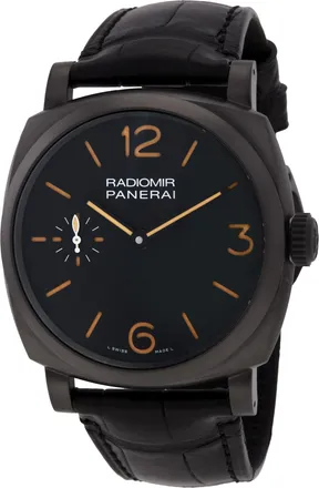 Officine Panerai Pre-owned Panerai Radiomir 1940 3 Days Paneristi Forever Black Dial Mens Watch PAM00532