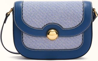 Furla Moonlight Borsa A Tracolla S Toni Indigo Tessuto Canvas + Pelle Di Vitello Sidney Donna