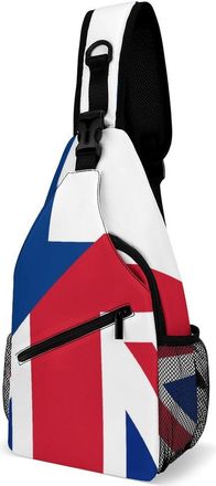 Generic Birtish And Finland Flag Mens Crossbody Chest Sling Bag for Travel Hiking Lightweight Shoulder Bags with Small Side