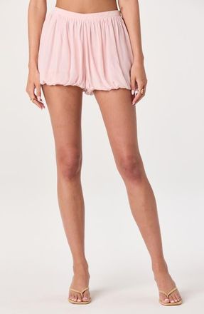 ASTR the Label Kailey Pleated Bubble Shorts in Blush at Nordstrom, Size X-Small