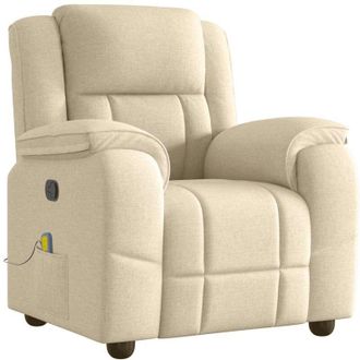 vidaXL Vidaxl - Sill&oacute;n De Masaje Reclinable De Tela Crema
