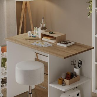 Vicco Escritorio Simple, Blanco/artesano, 100 X 50 Cm, Vicco