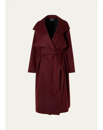 Akris Tasha Cashmere Double-Face Wrap Coat