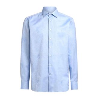 Etro Etro, Casual Shirts, male, Blue, Size: L Paisley Print Long Sleeve Shirt