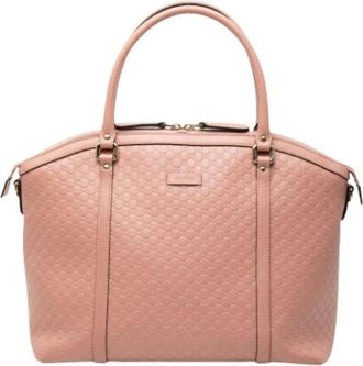 Gucci Pre-owned Bree Satchel - Dames - Vintage Handtas - Roze - ONE Size - Leer - Vintage