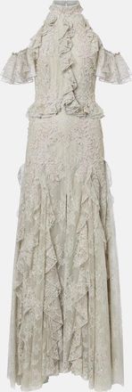 Costarellos Abito lungo Rhodine in pizzo