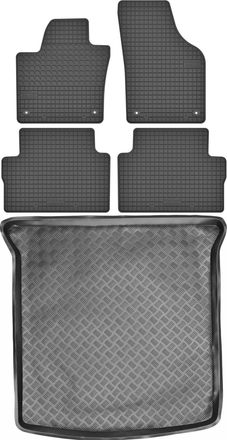 OEM Volkswagen Sharan Ii Van A Partir De 2010 Set - Alfombrillas De Goma Para Coche + Alfombrilla Para Maletero