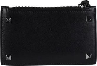 Valentino Pre-owned Rockstud Cardholder - Heren - Vintage Accessoires - Zwart - ONE Size - Leer - Vintage