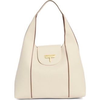 Elie Tahari Alesia Faux Leather Hobo Bag in Eggshell at Nordstrom Rack