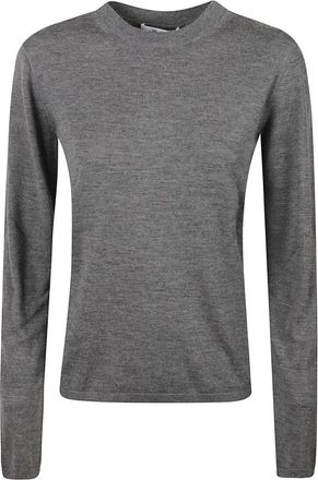Max Mara Arsena Trui met Ronde Hals - Dames - Ronde hals truien - Grijs - 2XS - Kasjmier - Truien & Vesten