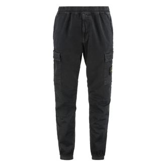Stone Island Slim-fit Trousers, male, Black, W36, Cargo Trousers