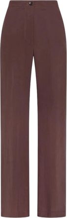 Seventy Lange Relax-Fit Broek - Dames - Wijde Broeken - Bruin - XS - Broeken