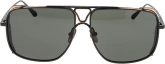 Linda Farrow Stijlvolle Zonnebril - unisex - Zonnebrillen - Zwart - ONE Size - Accessoires