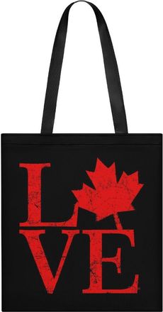Generic Love Canada Flag Womens Tote Casual Shopping Bag Lightweight Shoulder Bags Hobos Handbag for Work Travel Daily 35x40cm