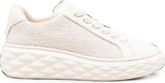 Jimmy Choo London Off White Textured Sneakers