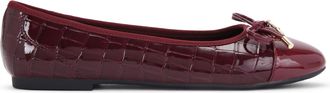 Kurt Geiger Womens Mindy2 Ballet Flats - Wine - Size UK 6