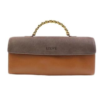 Loewe Pre-owned Leren Clutch - Dames - Pre-owned - Bruin - Maat: ONE Size Leer
