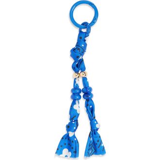 Chelsea28 Bandana Bag Charm in Blue Multi- Gold at Nordstrom