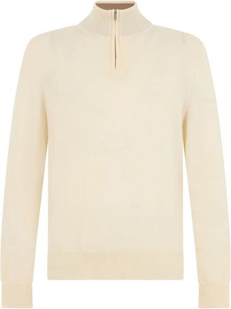 HUGO BOSS H-Hemarlo Sweater - Heren - Vesten met rits - Beige - M - Wol - Hoodies & sweatvesten