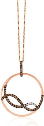Le Vian Ladies Chocolate Diamonds Necklaces set in 14K Strawberry Gold