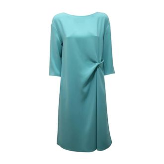 Armani Elegante jurk met zijsplit - Dames - Casual kleedjes - Blauw - S - Kleedjes