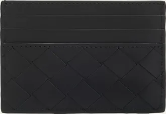 Bottega Veneta Mens Intrecciato Leather Card Holder