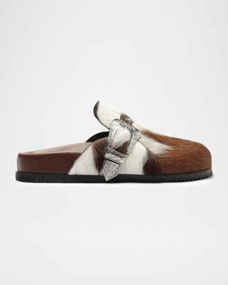 Schutz Grace Calf Hair Clogs