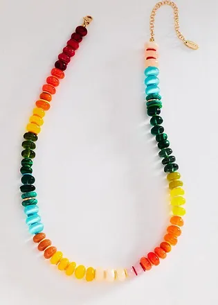 Anthropologie Rainbow Stone Necklace