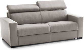 Talamo Italia Talamo Italia - Divano Fisso 2 Posti Kiev, Sof&agrave; In Tessuto Imbottito, Poggiatesta Regolabili E Braccioli Standard, 100% Made In Italy, Cm 180x95h85, T